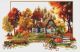 Borduurpakket Autumn Cottage voorbedrukt - Needleart World