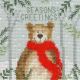 Borduurpakket kerstkaart Bear - Bothy Threads