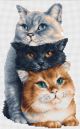 Borduurpakket Three Cats - Dutch Stitch Brothers