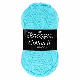 Scheepjeswol Cotton 8 licht turquoise 622 