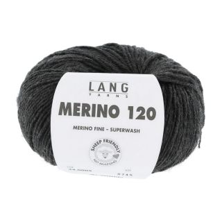 Lang Yarns Merino 120 - 0005 antraciet gemeleerd