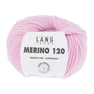 Lang Yarns Merino 120 - 0009 rosa