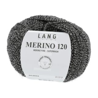 Lang Yarns Merino 120 - 0055 zwart-beige