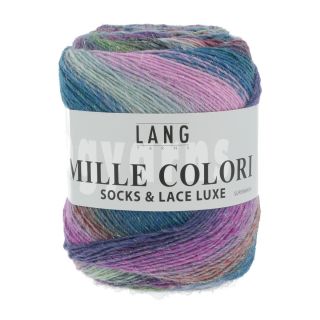 MILLE COLORI SOCKS & LACE LUXE blauw/roze