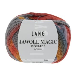 JAWOLL MAGIC DEGRADE licht jeans/orange/roze