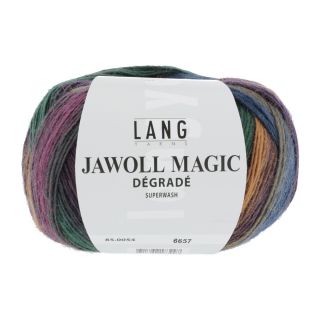 JAWOLL MAGIC DEGRADE multicolor fuchsia/groen/lila/beige 