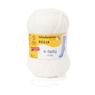 Regia sokkenwol 4-draads ivoor wit 0600 - Schachenmayr