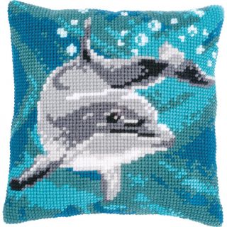 Borduurpakket Dolfijn kussen - Vervaco