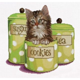Borduurpakket Kitten Cookie Time - Thea Gouverneur